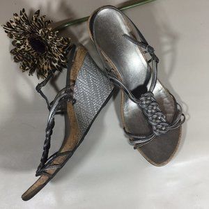 Kenneth Cole Reaction Metallic Wedge Sandal